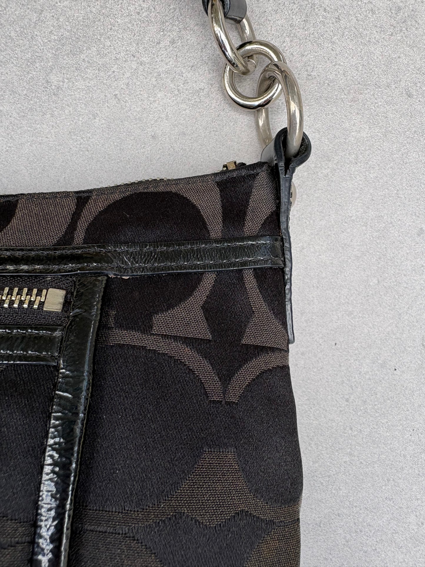 Coach Poppy Black Poppy Two-Way Handbag