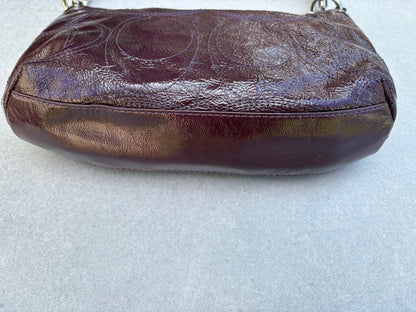 Coach Maroon Patent Leather Two-way Handbag