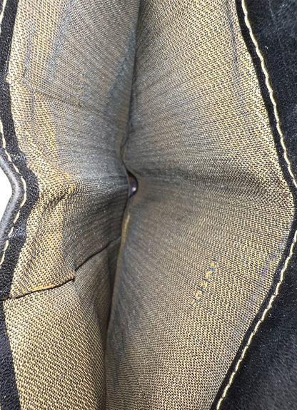 Fendi Black/Tobacco Zucca Canvas and Leather Wallet
