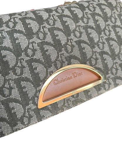 Christian Dior 2000s Green Trotter Monogram Malice Shoulder Bag