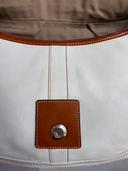 Coach Soho Cream and Brown Leather Shoulder Bag