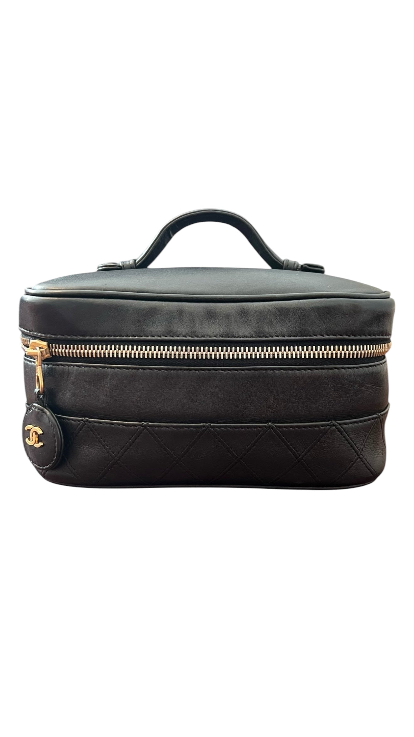 Chanel Black CC Quilted Vanity Bag
