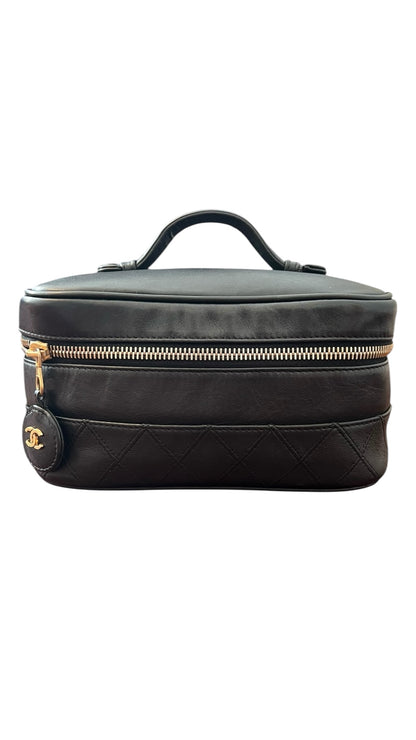 Chanel Black CC Quilted Vanity Bag