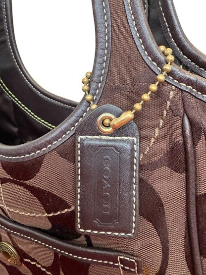 Coach Brown Signature Ergo Shoulder Bag