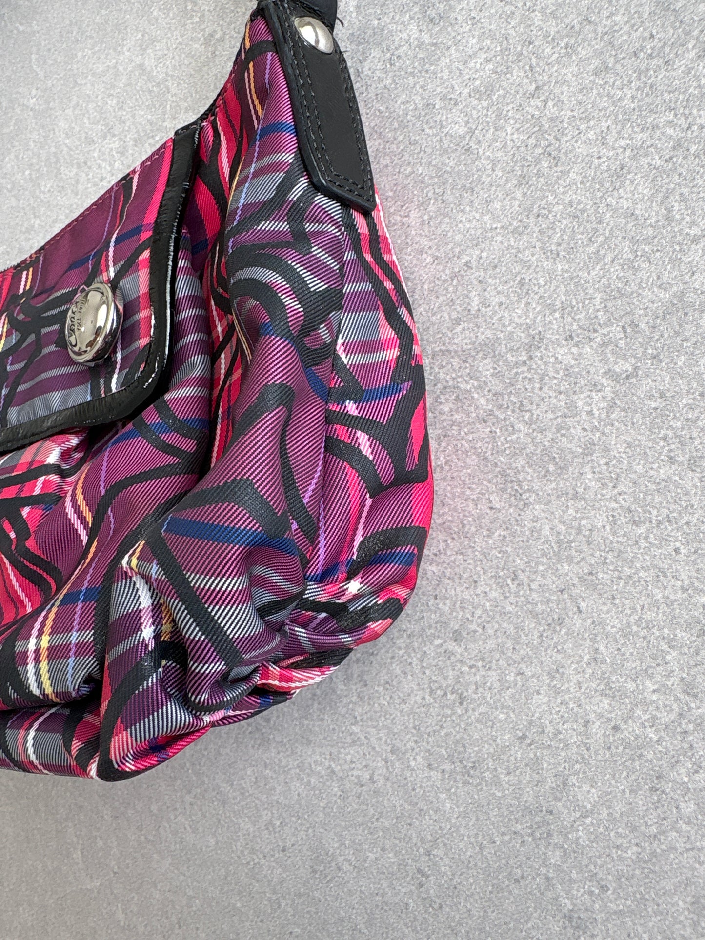 Coach Poppy Tartan Shoulder Bag