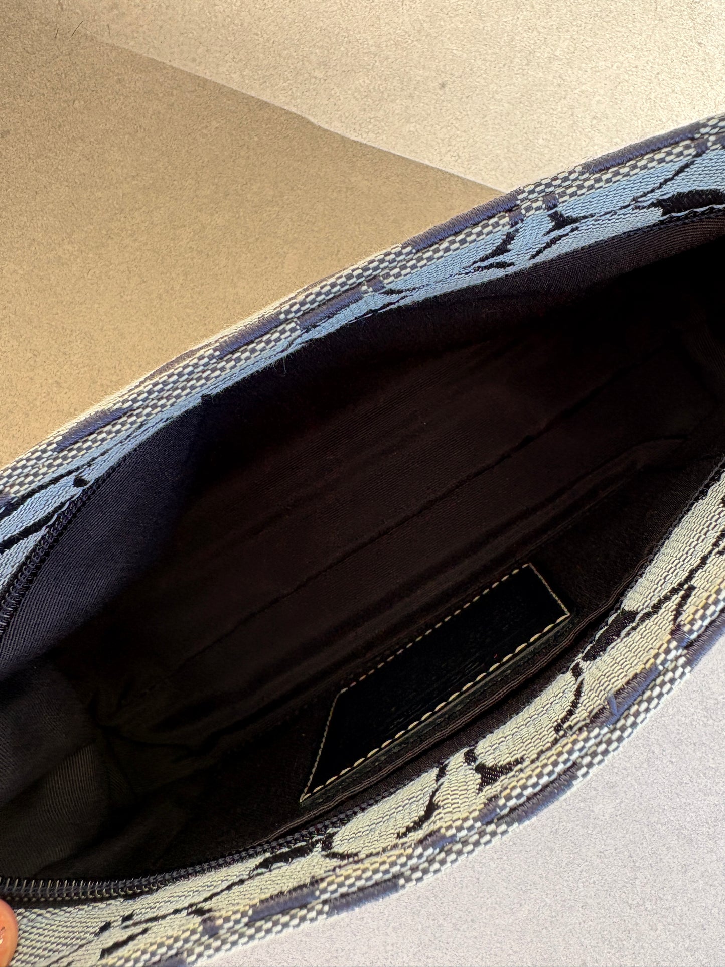 Coach Blue Monogram Shoulder Bag