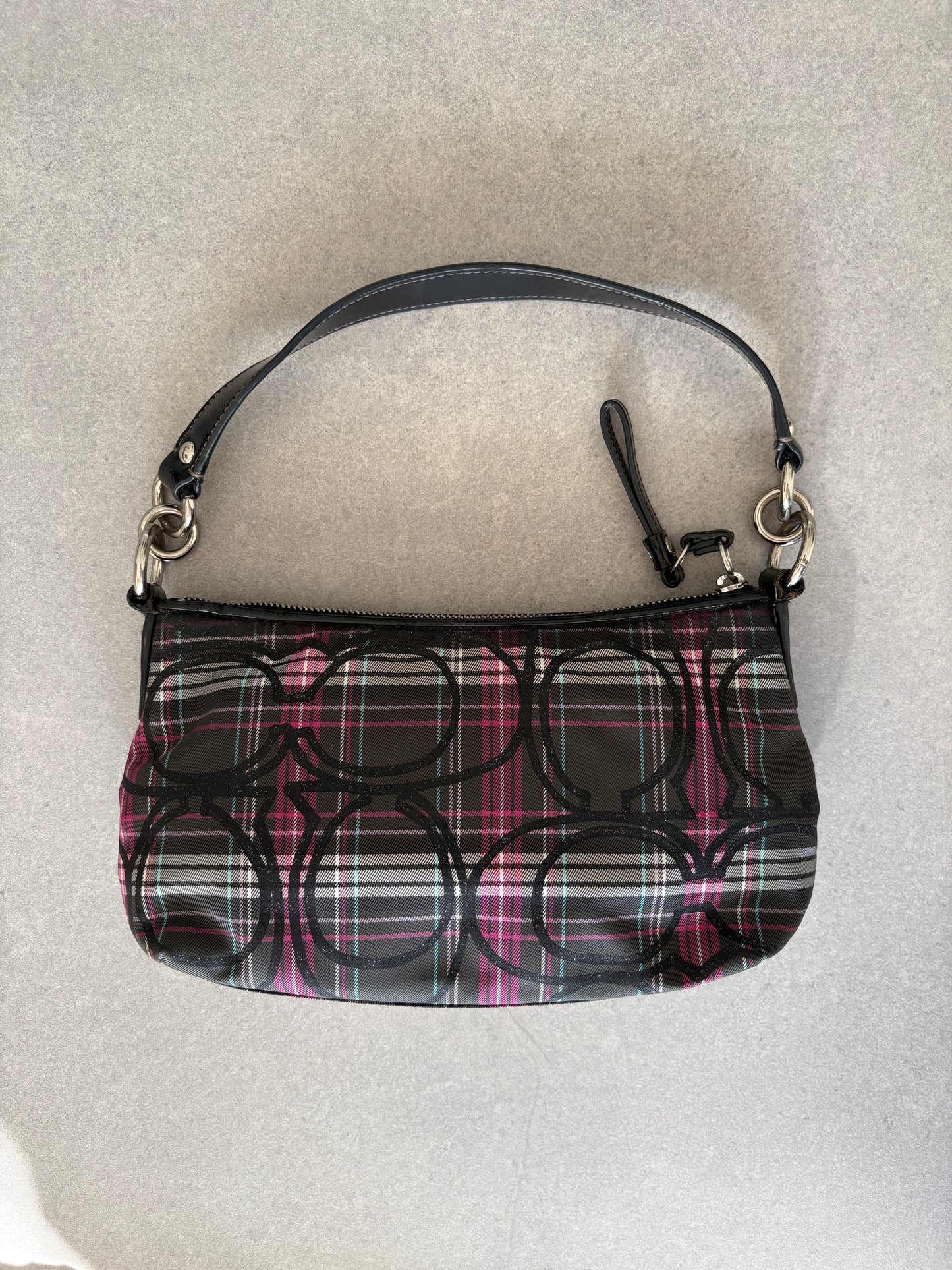 Coach Poppy Tartan Shoulder Bag
