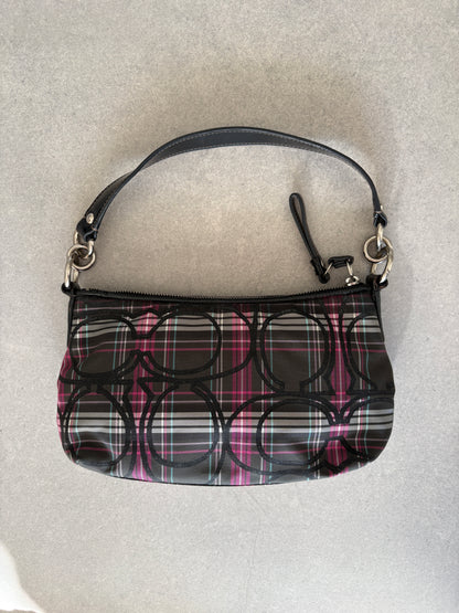 Coach Poppy Tartan Shoulder Bag