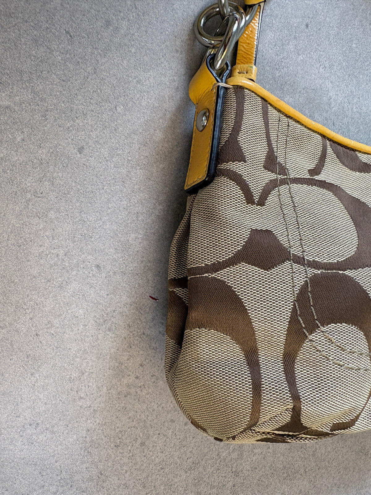 Coach Beige Monogram Shoulder Bag