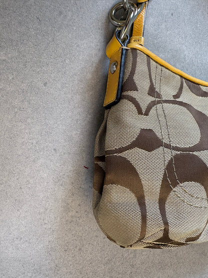 Coach Beige Monogram Shoulder Bag