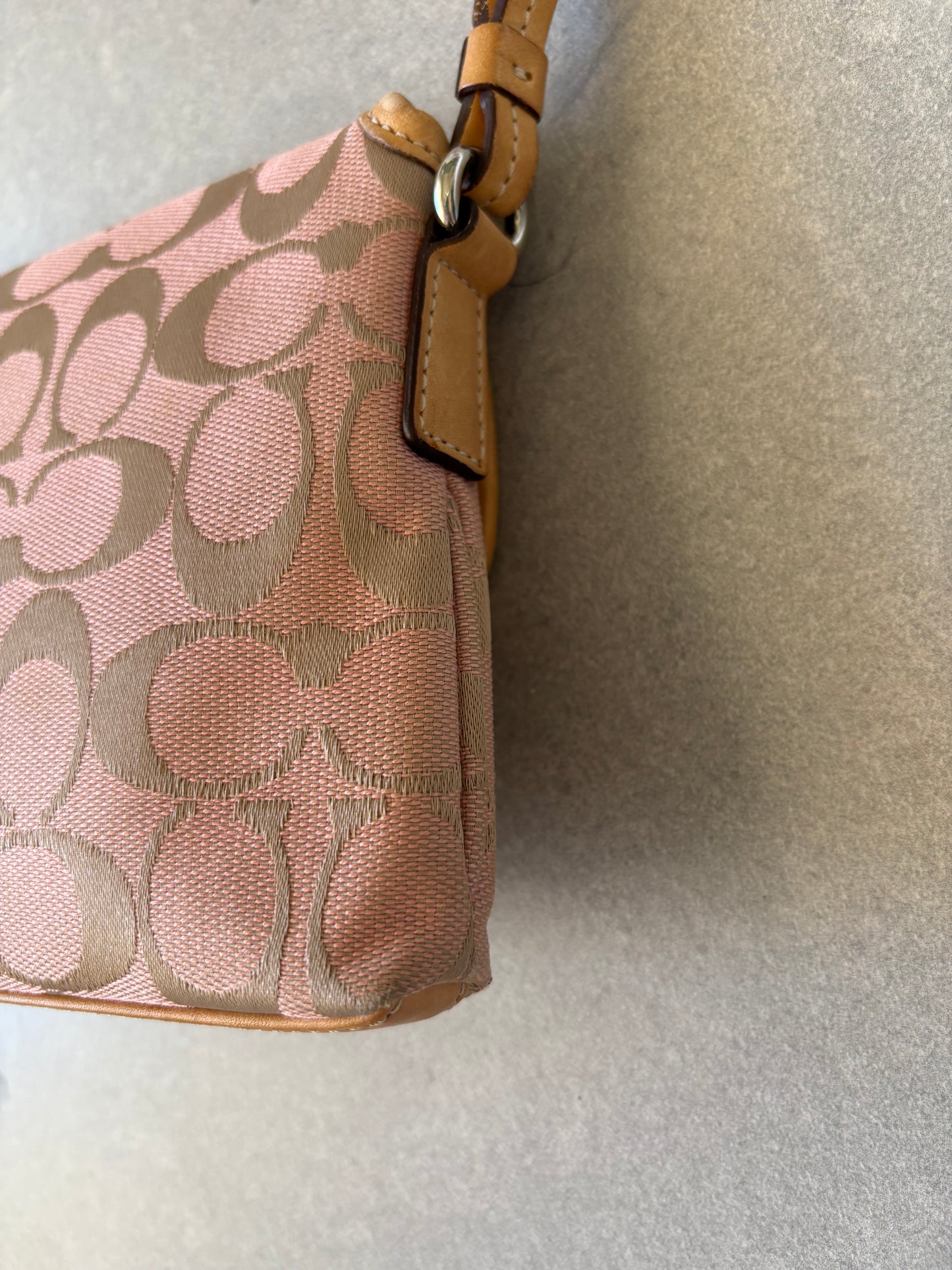 Coach Pink Shoulder Bag with Clasp