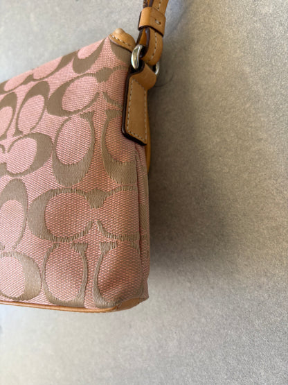 Coach Pink Shoulder Bag with Clasp
