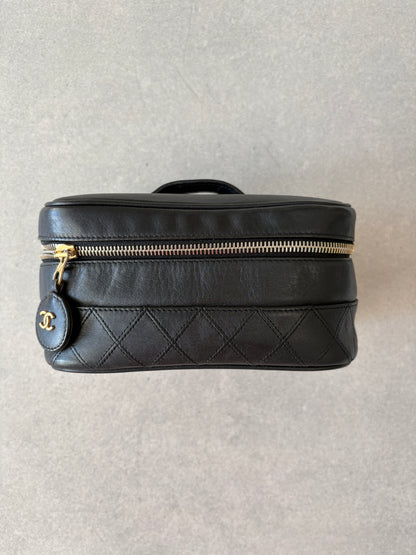 Chanel Black CC Quilted Vanity Bag