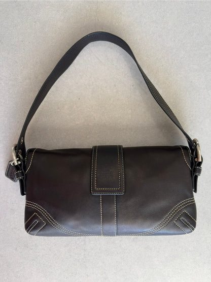Coach Soho Black Leather Shoulder Bag