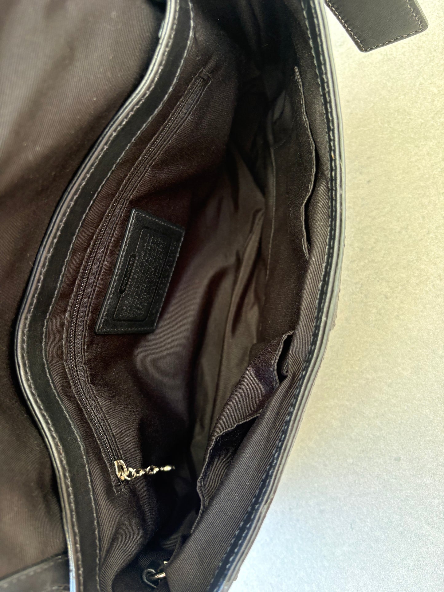 Coach Soho Black Leather Shoulder Bag