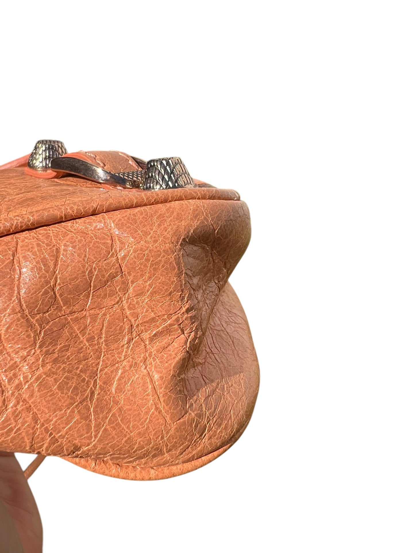 Balenciaga Orange Leather City Hip Crossbody Bag 2000s