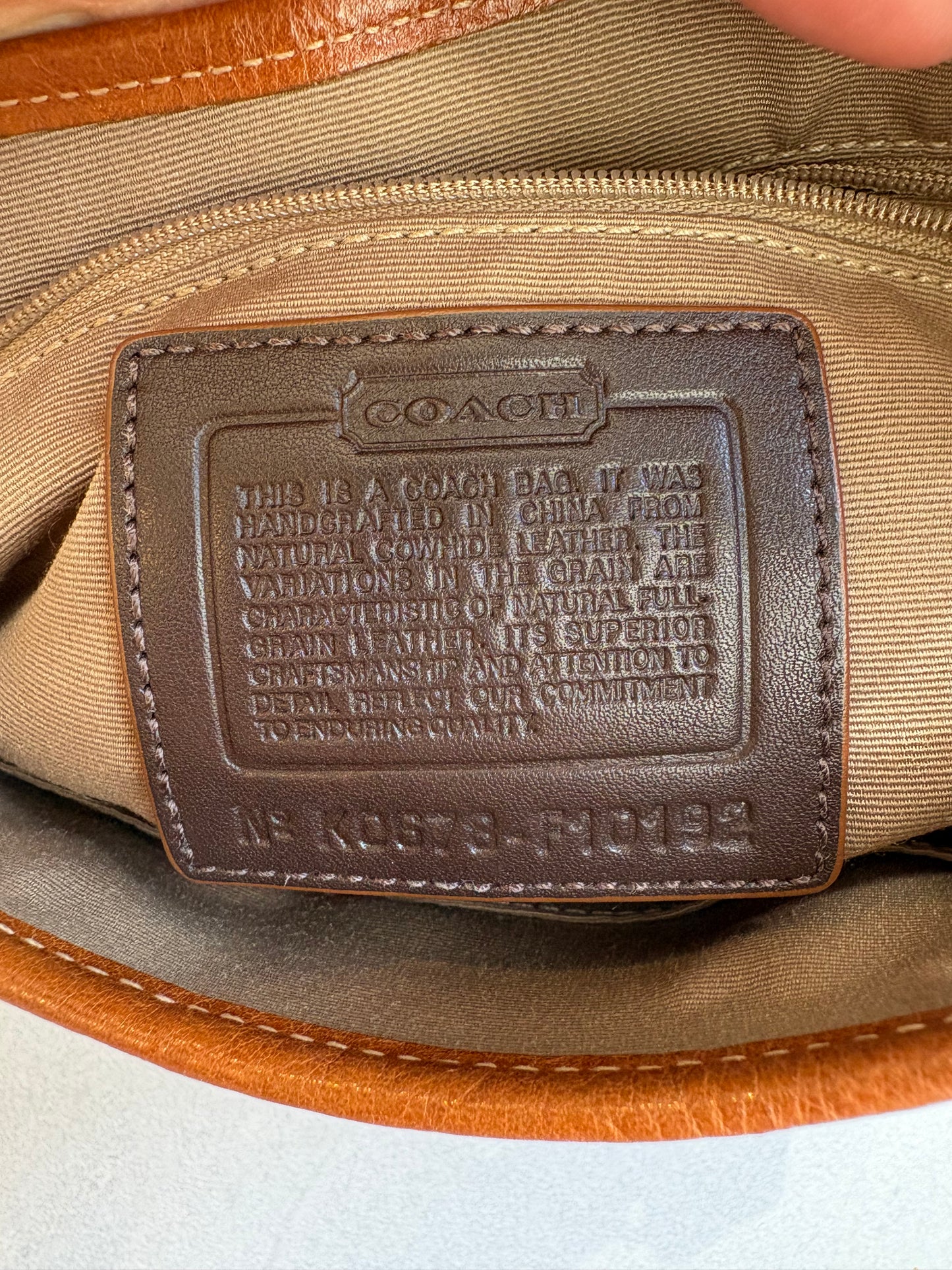Coach Soho Cream and Brown Leather Shoulder Bag