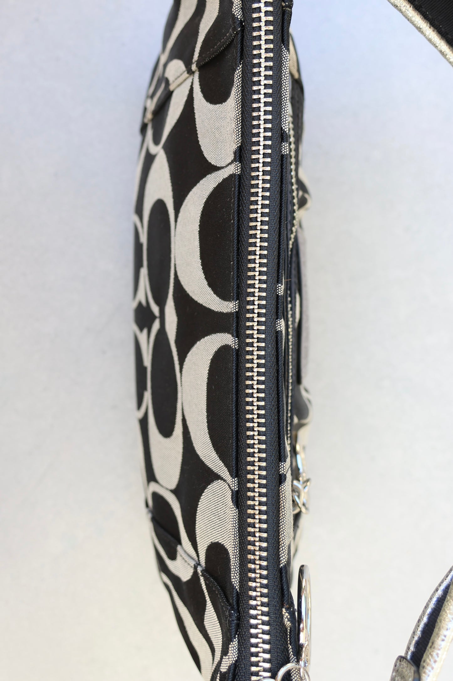 Coach Soho Black and Grey Monogram