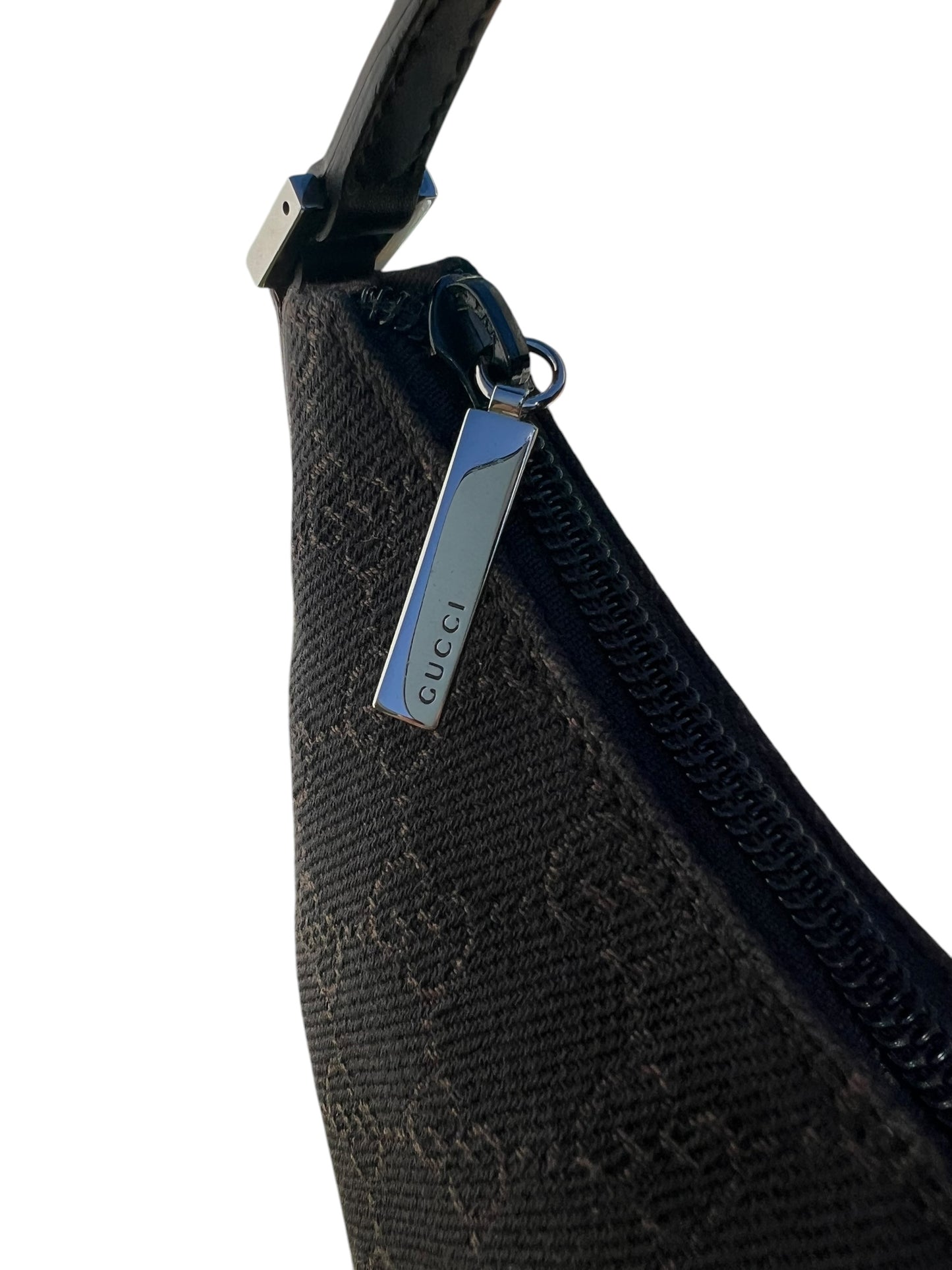 Gucci Brown GG Canvas and Leather Pochette