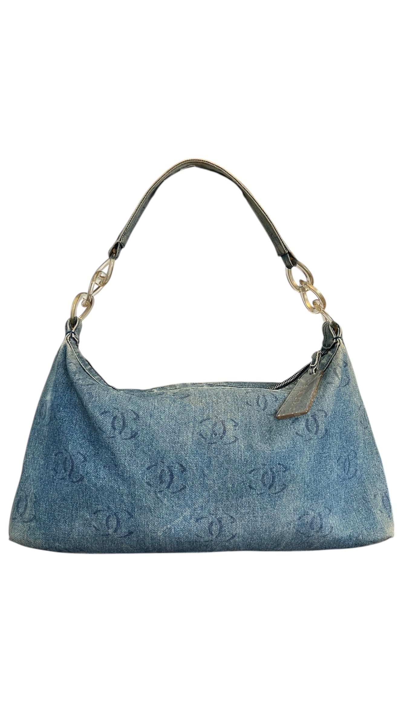Chanel CC Denim Hobo Shoulder Bag