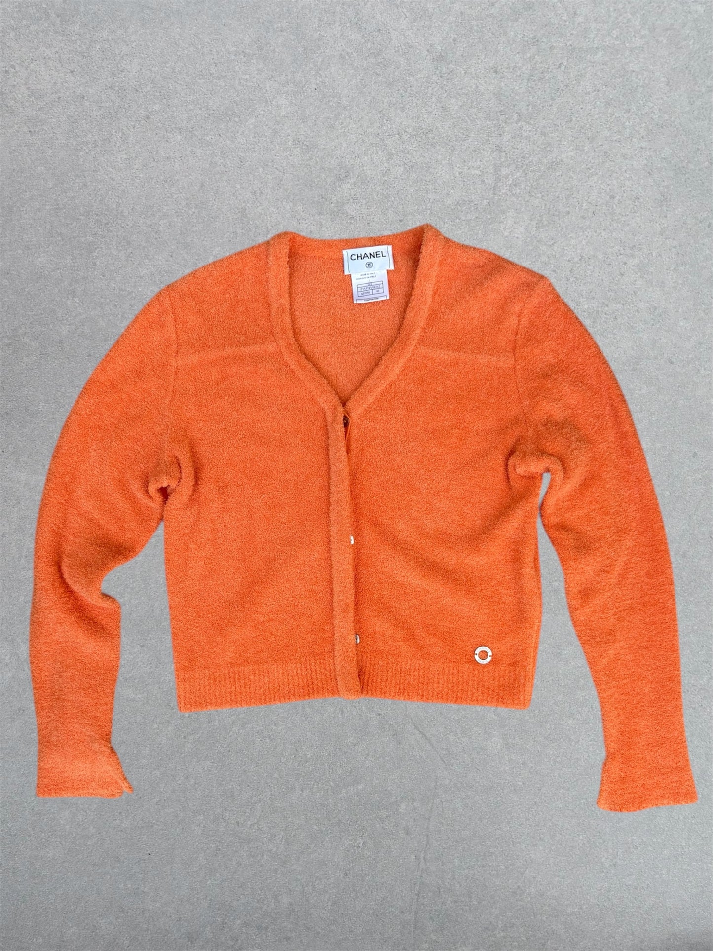 Chanel Orange Cardigan Size M