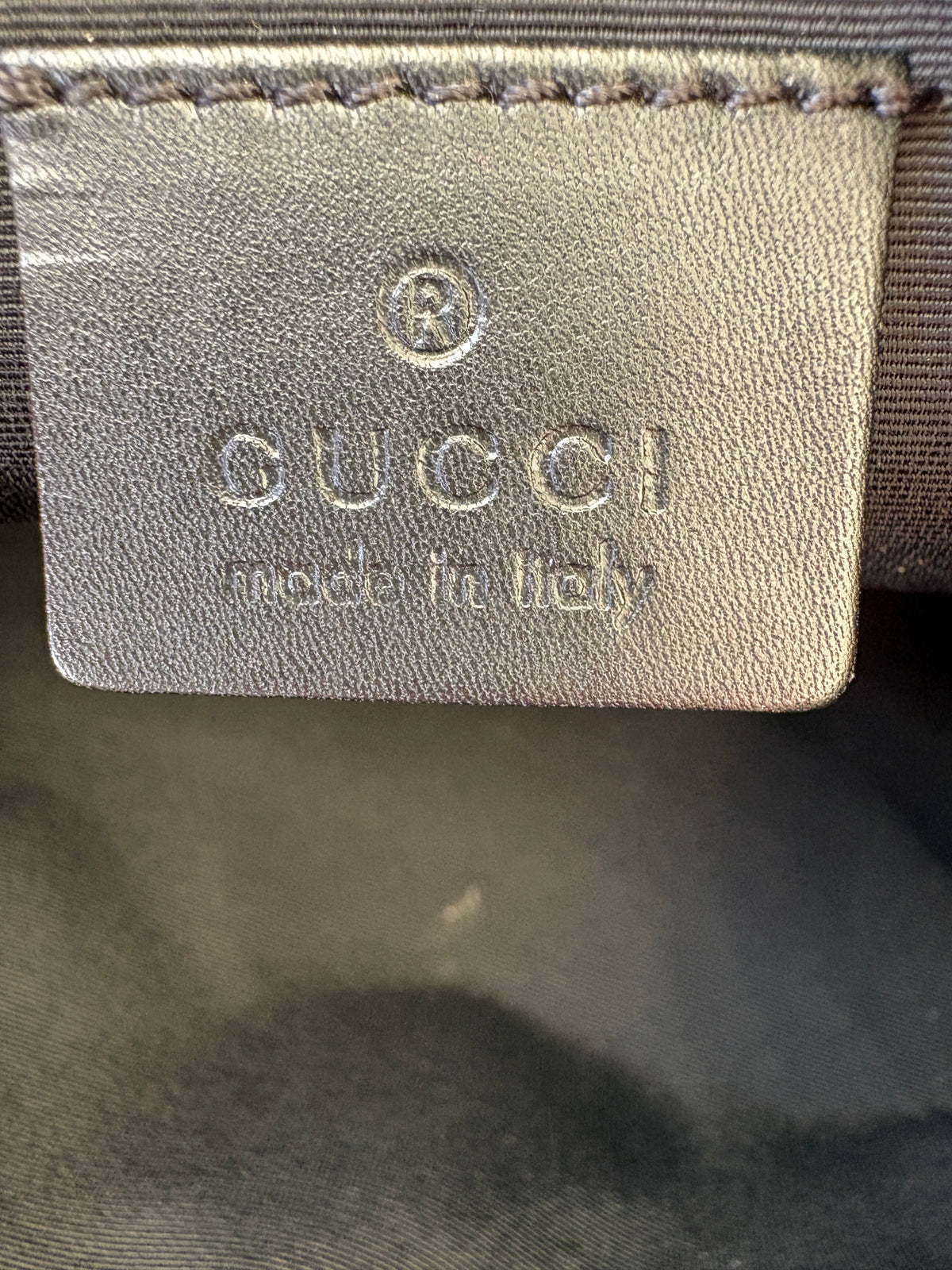 Gucci Black GG Canvas and Leather Pochette
