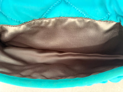 Chanel Turquoise Quilted Bubble Chain Bag