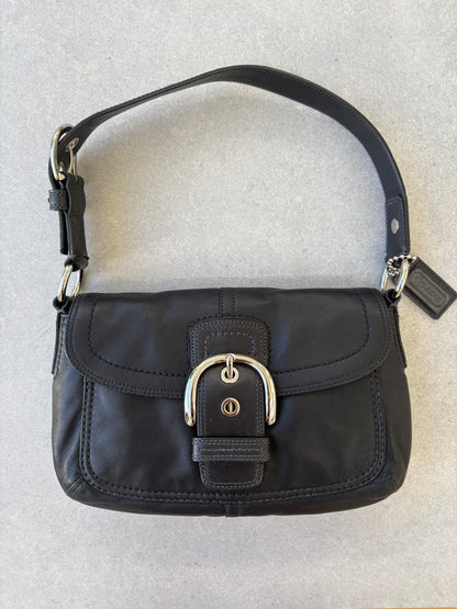 Coach Soho Black Leather Shoulder Bag