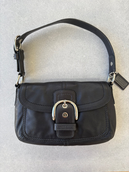 Coach Soho Black Leather Shoulder Bag