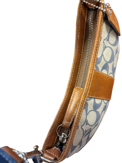 Coach Blue Monogram Shoulder Bag