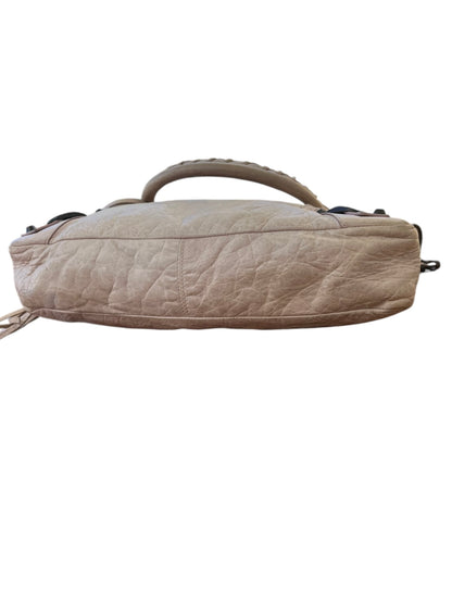 Balenciaga Cream Leather First City Shoulder Bag 2000s