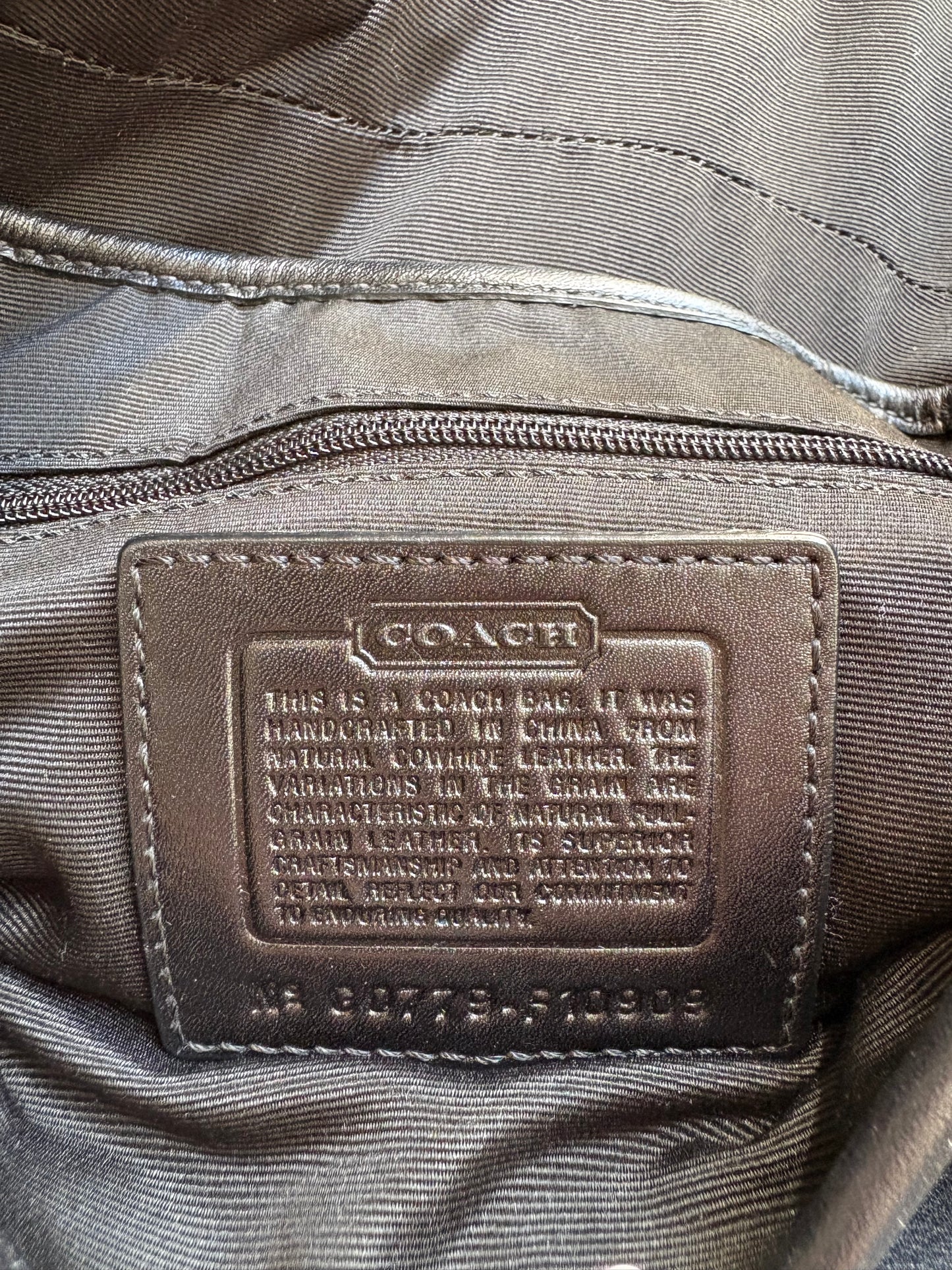 Coach Soho Black Leather Shoulder Bag