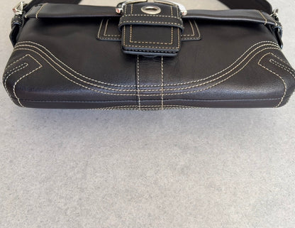 Coach Soho Black Leather Shoulder Bag