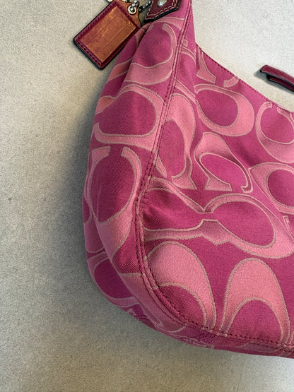 Coach Pink Monogram Shoulder Bag Two-way