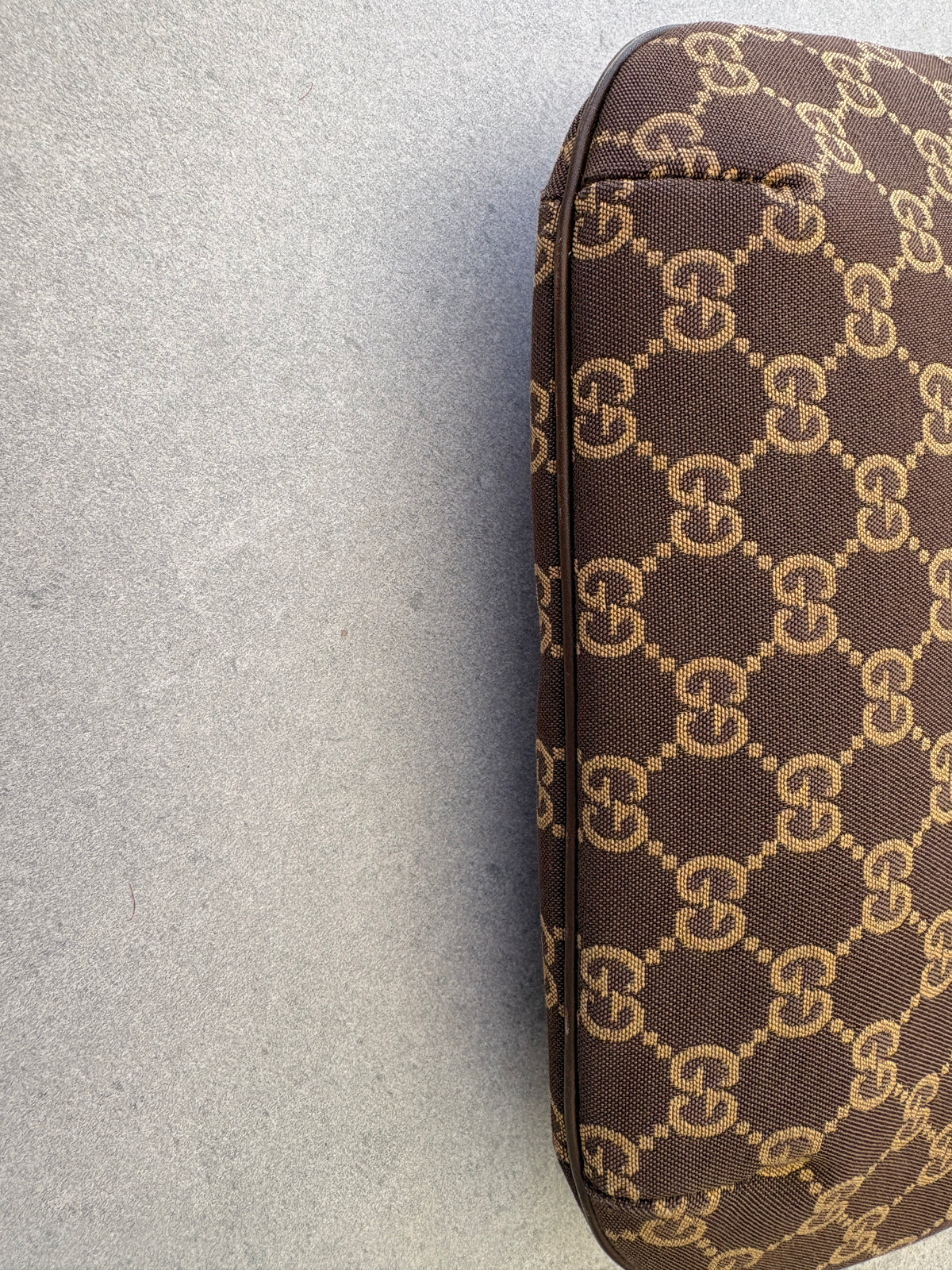 Gucci Brown GG Canvas and Leather Shoulder Bag