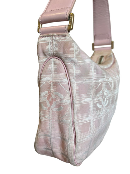 Chanel Pink Travel Line Shoulder Bag 2000s
