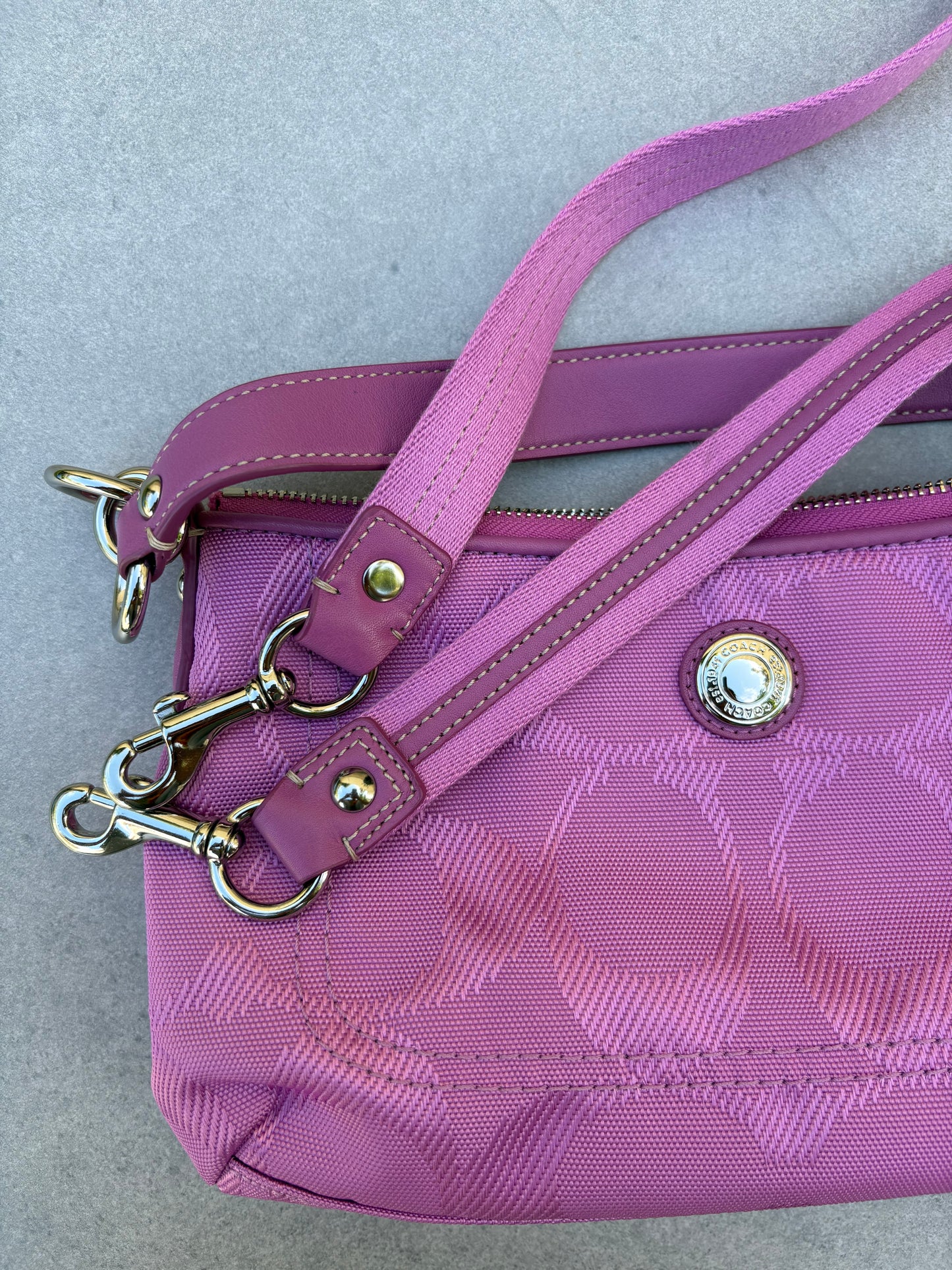 Coach Poppy Pink Shoulder Bag Two Way