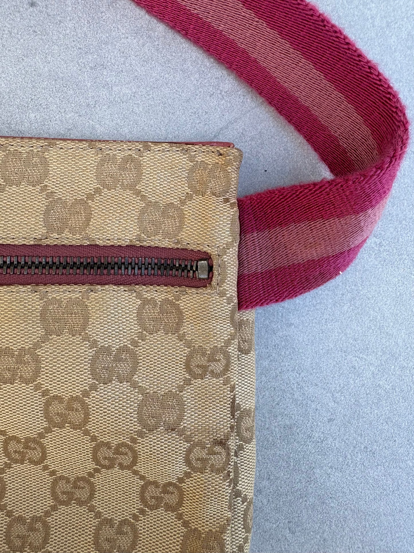 Gucci Belt Bag Pink and Beige