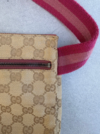 Gucci Belt Bag Pink and Beige