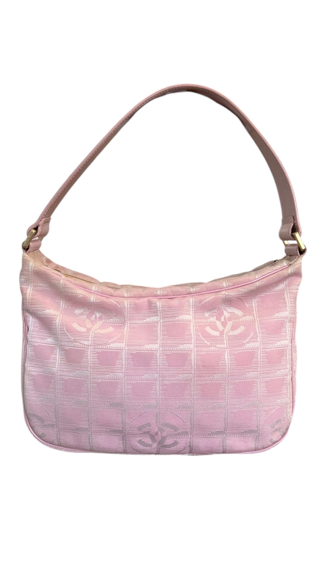 Chanel Pink Travel Line Shoulder Bag 2000s