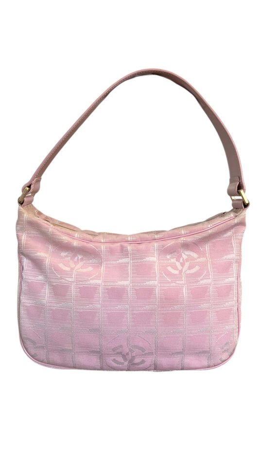 Chanel Pink Travel Line Shoulder Bag 2000s