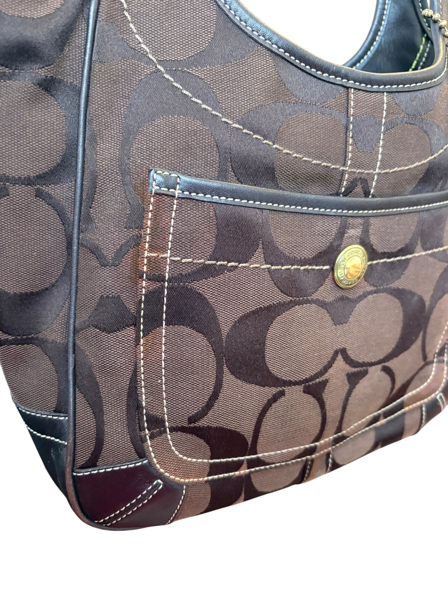 Coach Brown Signature Ergo Shoulder Bag