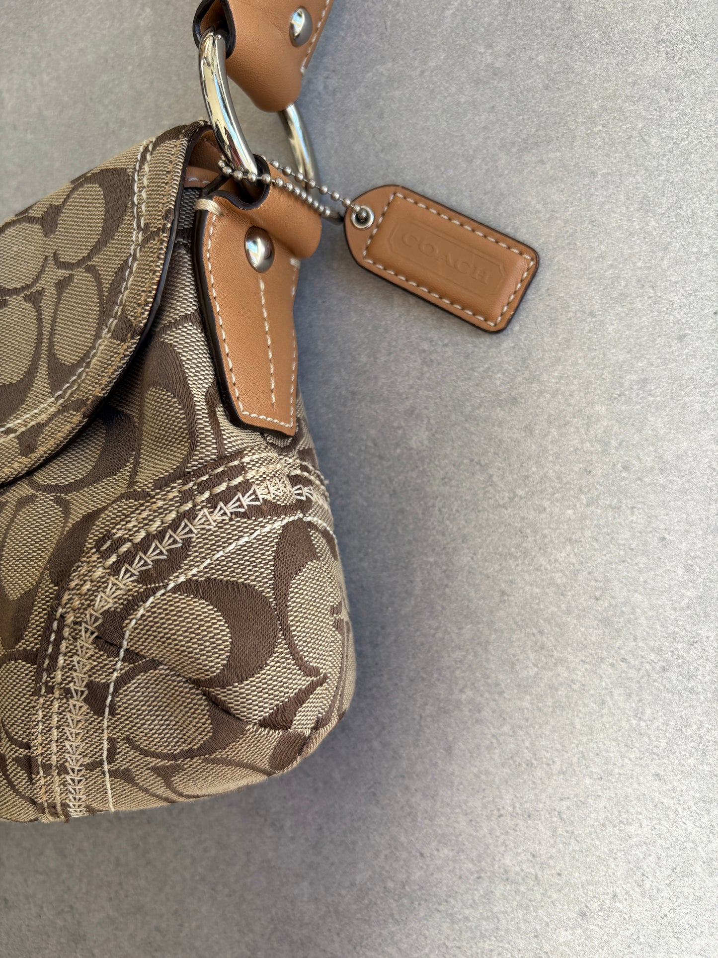 Coach Soho Brown Monogram Shoulder Bag