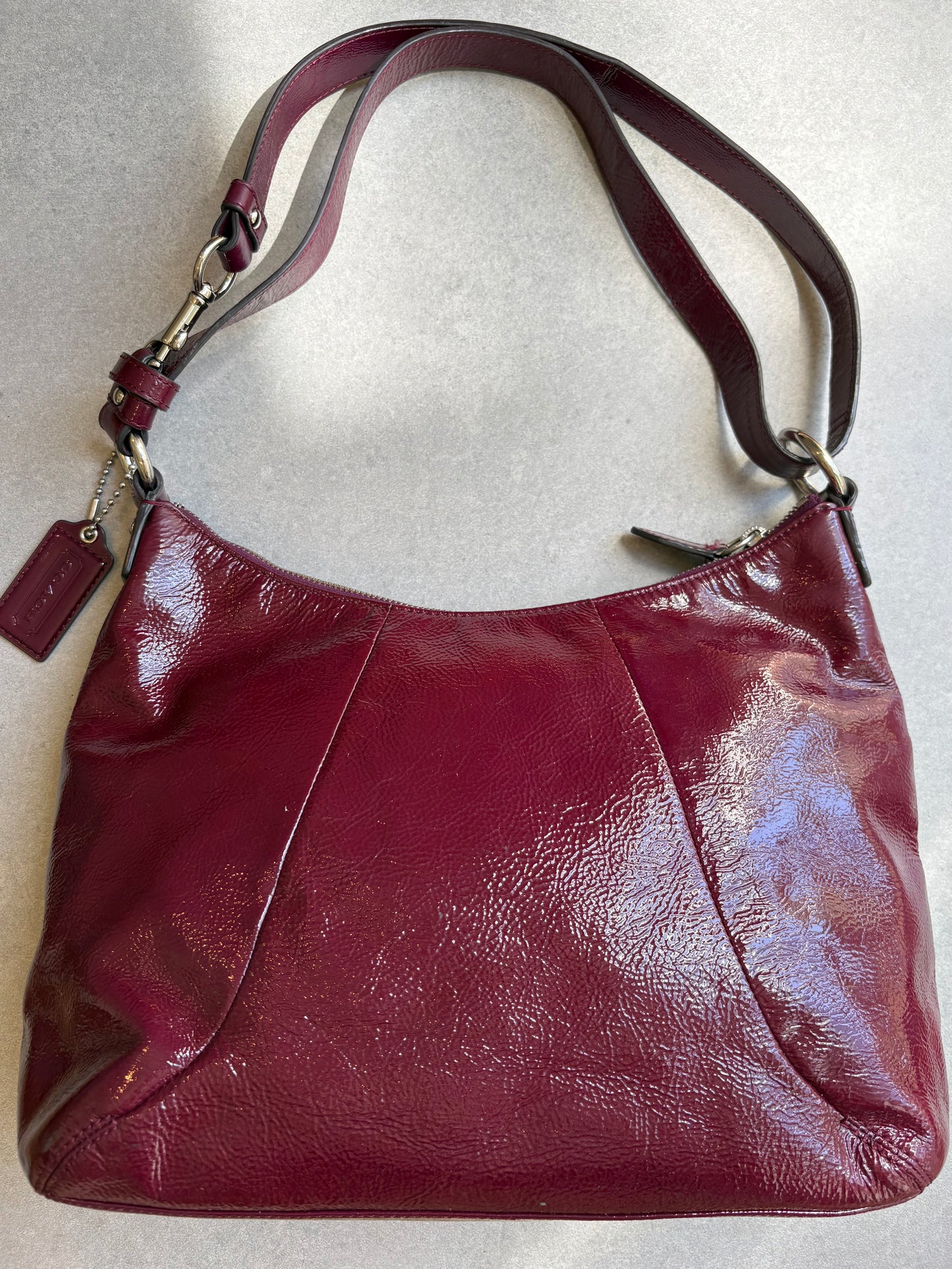 Coach Soho Plum Patent Leather Shoulder Bag