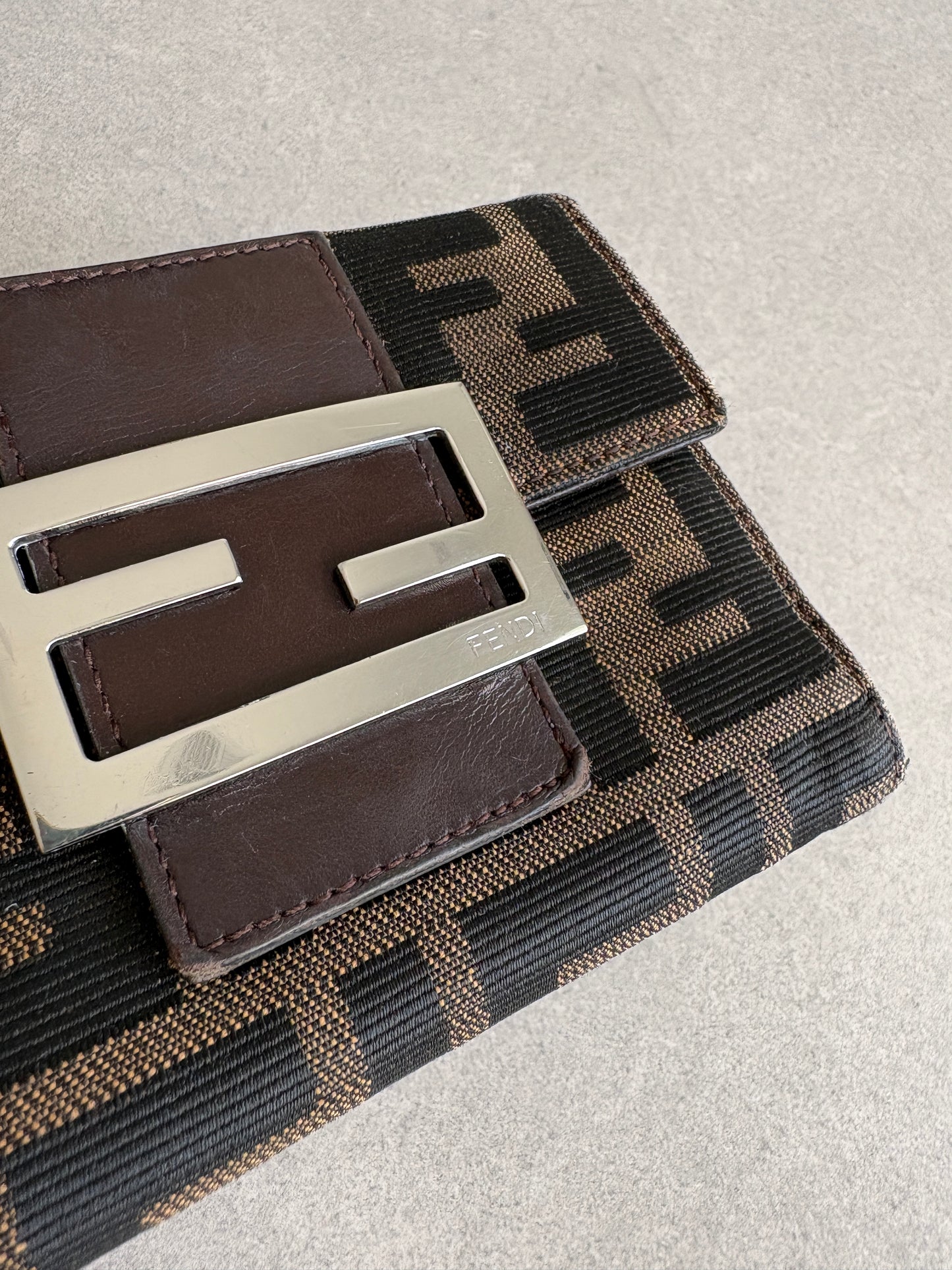 Fendi Zucca Canvas and Leather Wallet