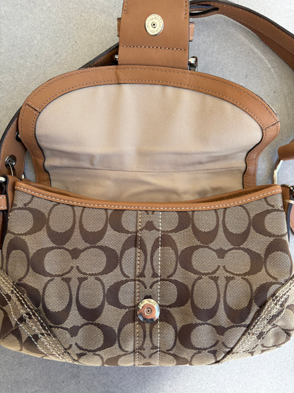 Coach Soho Brown Monogram Shoulder Bag