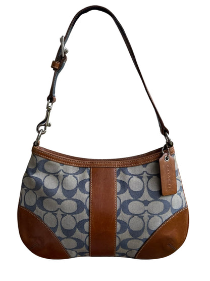 Coach Blue Monogram Shoulder Bag