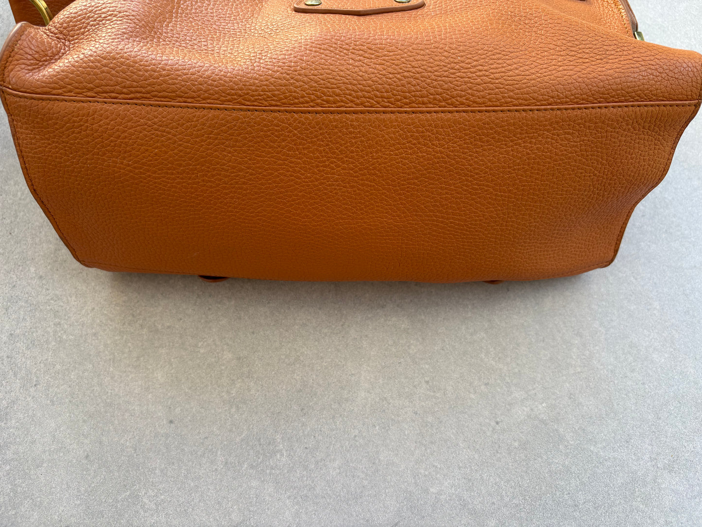 Mulberry Roxanne Tan Grained Leather Satchel Bag