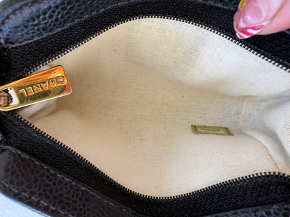 Chanel Black Cavier Leather with Gold Hardware