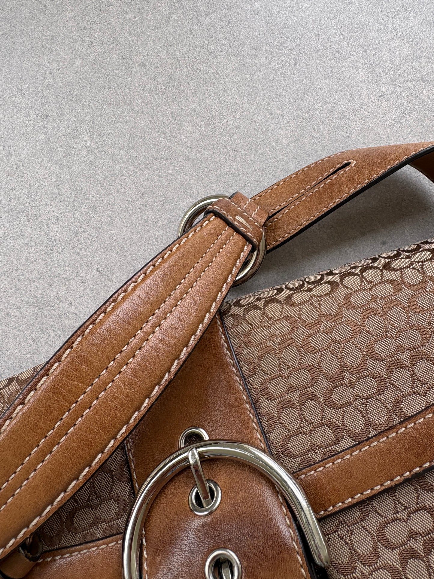 Coach Soho Brown Monogram Shoulder Bag